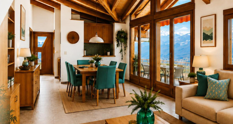 A VENDRE - Savièse (Chandolin) : Attique 4.5 pces avec vue panoramique image 1