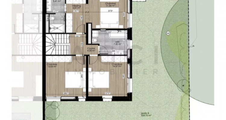 Villa jumelée  contemporaine THPE avec jardin privatif ? Grand-Saconnex image 4
