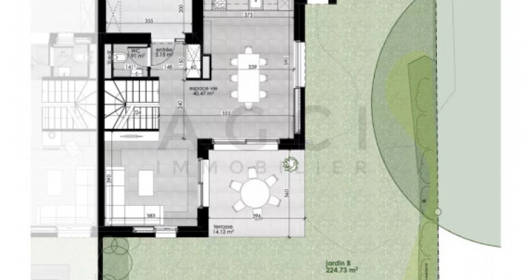 Villa jumelée  contemporaine THPE avec jardin privatif ? Grand-Saconnex image 5