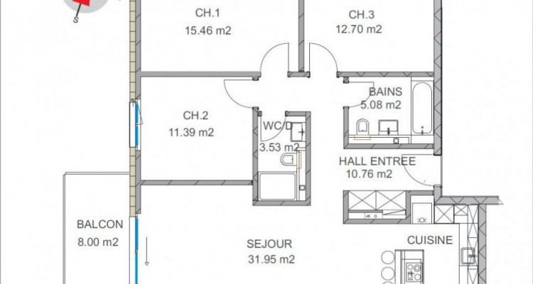 Magnifiques appartements 4.5 / 3 CHB / 2SDB / balcon  image 7
