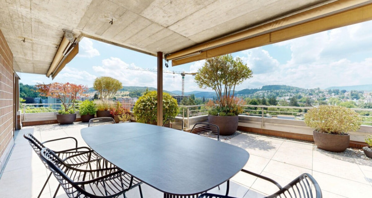 6.5 Zimmer Terrassenwohnung mit 189 m² Aussenfläche und Weitsicht image 7