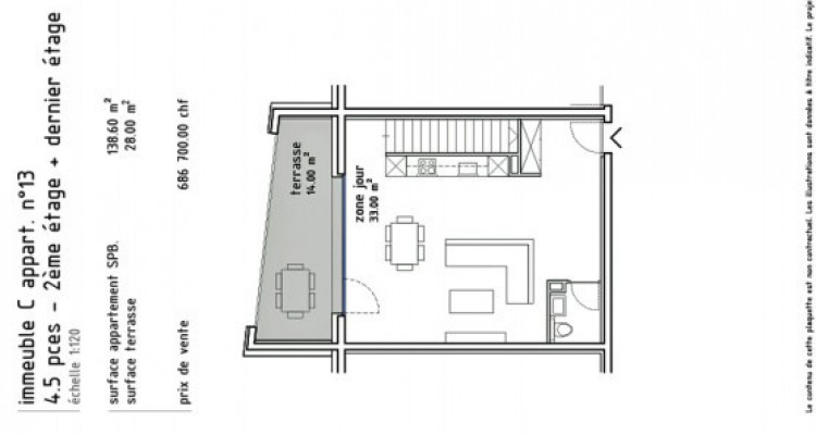 FOTI IMMO - Duplex de 4,5 pièces en attique avec terrasse. image 5