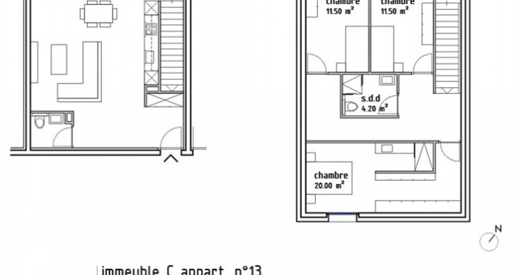 FOTI IMMO - Duplex de 4,5 pièces en attique avec terrasse. image 6
