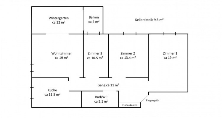 Wunderschöne Wohnung 4,5 Z / 3 Schlafzimmer / 1 BDZ / Wintergarten  image 9