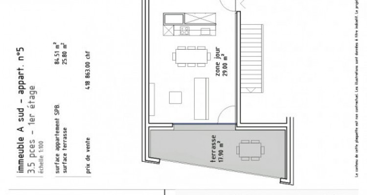 FOTI IMMO - Appartement de 3,5 pièces avec terrasses. image 5