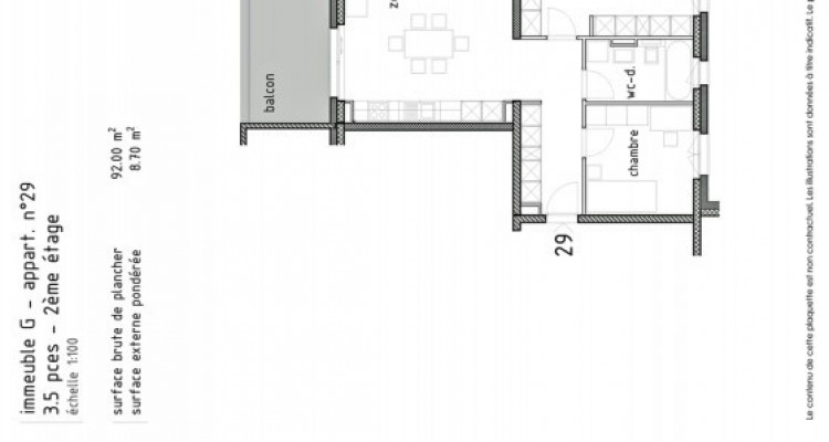 LOCATION VENTE - Bel appartement neuf de 3,5 pièces avec balcon. image 5