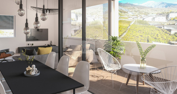 Attique 2,5p neuf au centre du village image 3