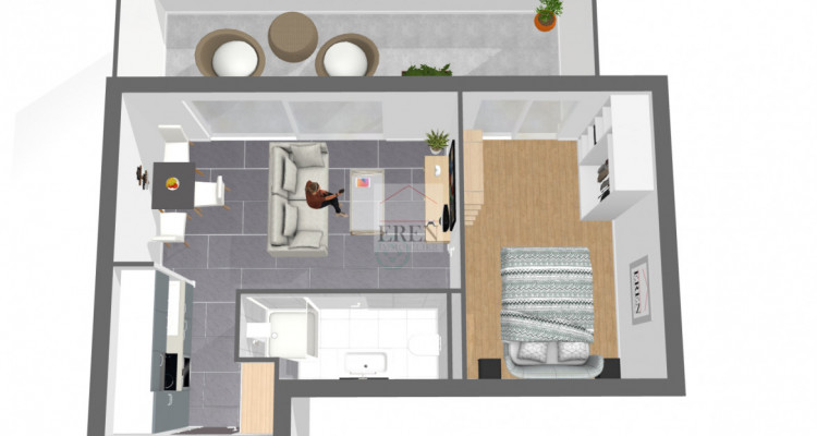 Charmant appartement 2,5p récent avec grande terrasse et vue dégagée image 2