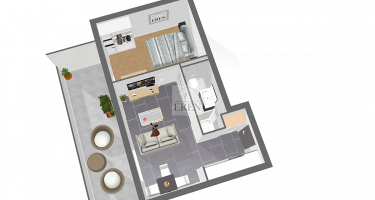 Charmant appartement 2,5p récent avec grande terrasse et vue dégagée image 4