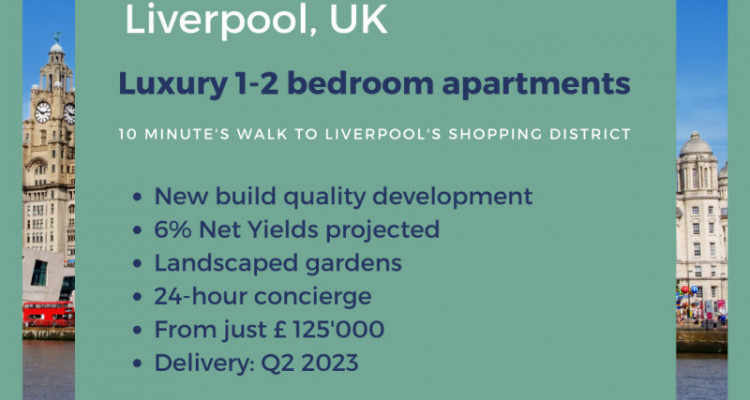 New 1-bedroom apartment in Liverpool city center image 1