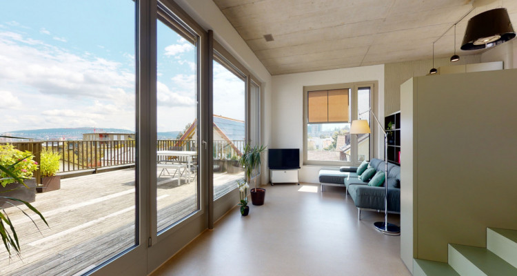 Moderne Duplex-Attika mit spektakulärer Aussicht in Zürich image 4