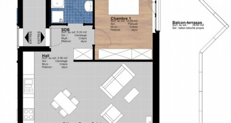 HOME SERVICE vous propose un appartement de 2.5 pièces avec balcon. image 4
