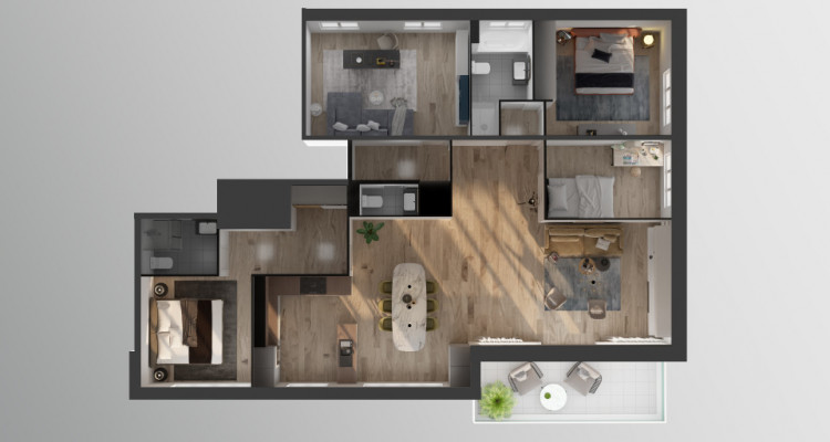 Appartement 6,5 pièces avec vue, avec fort potentiel de rénovation. image 3
