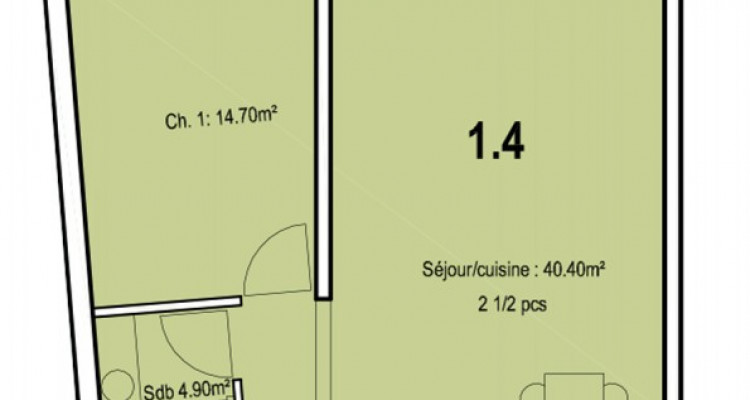 HOME SERVICE vous propose un appartement de 2,5 pièces au centre-ville. image 5