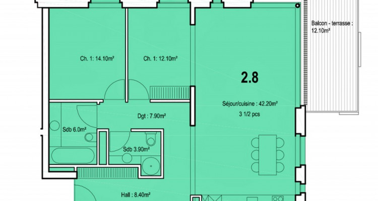 HOME SERVICE vous propose un appartement de 3,5 pièces au centre-ville. image 5