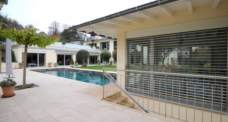 Villa contemporaine aux larges volumes, avec piscine, à Chambésy image 11