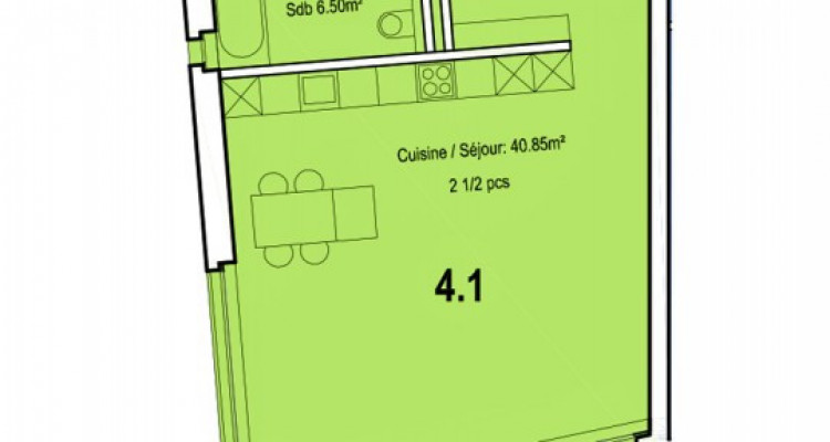 HOME SERVICE vous propose un appartement de 2,5 pièces au centre. image 5