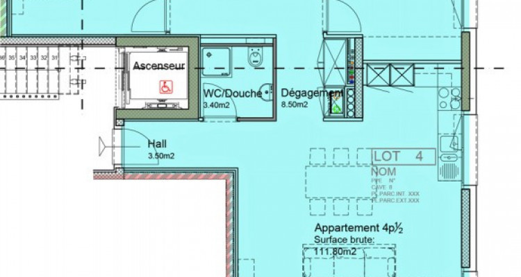 HOME SERVICE vous propose un appartement de 4,5 pièces avec balcon. image 6
