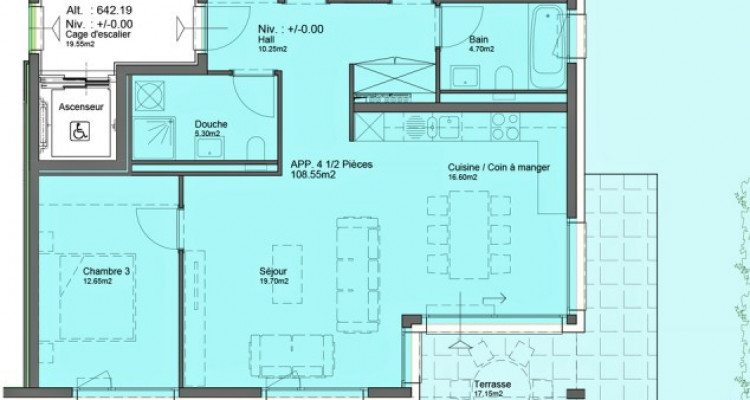 HOME SERVICE vous propose un appartement de 4,5 pièces avec jardin. image 6