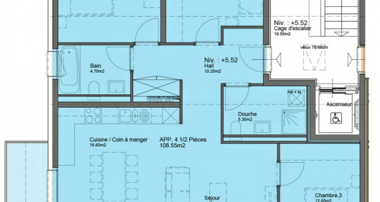 HOME SERVICE vous propose un appartement de 4,5 pièces avec balcon. image 6