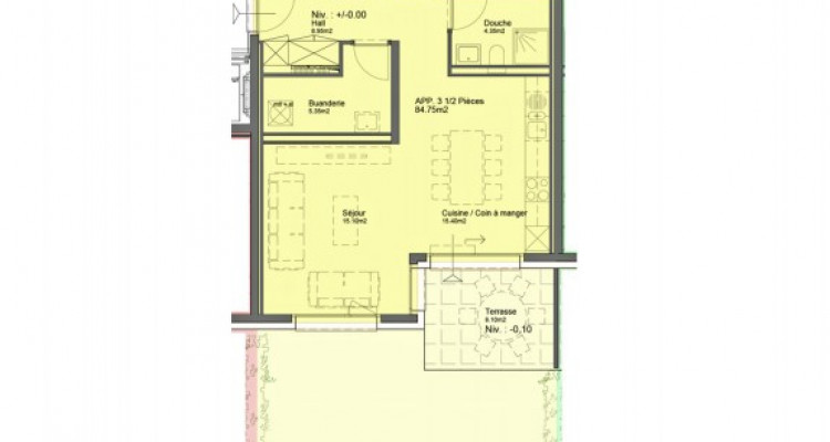 HOME SERVICE vous propose un appartement de 3,5 pièces avec jardin. image 6