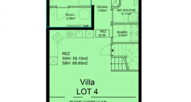 HOME SERVICE propose une villa mitoyenne de 5,5 pièces avec jardin. image 5