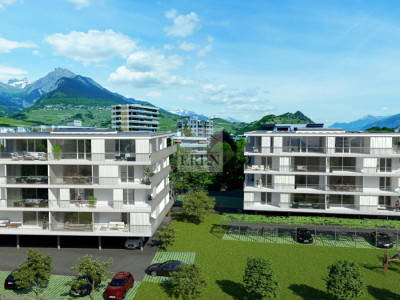Appartement 2,5 pièces neuf  avec 32 m2 de balcon-terrasse au 1er étage image 1