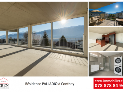 Résidence Palladio à Conthey : Appartements neufs haut de gamme du studio à lattique 4,5 pièces image 2