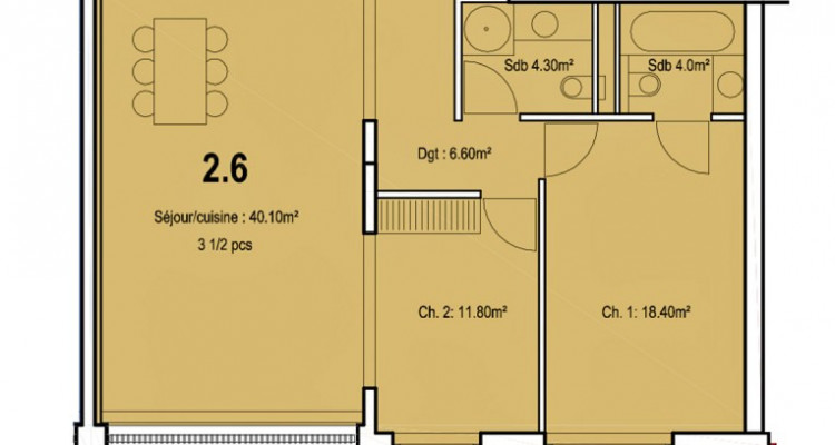 Bel appartement de 3,5 pièces au centre-ville. image 5