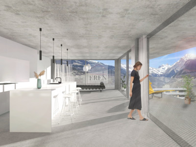 Magnifique et lumineux attique 3,5 / 4 pièces avec façade vitrées et balcon-terrasse panoramique sud-est image 2