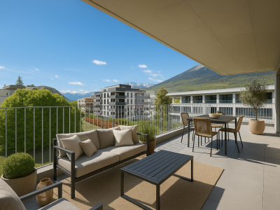 Magnifique et lumineux attique 3,5 / 4 pièces avec façade vitrées et balcon-terrasse panoramique sud-est image 11