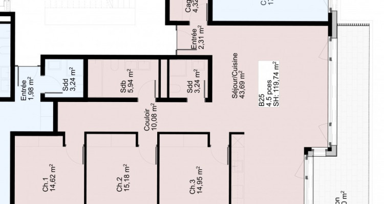 Appartement de 4,5 pièces avec balcon au 2 ème étage image 5