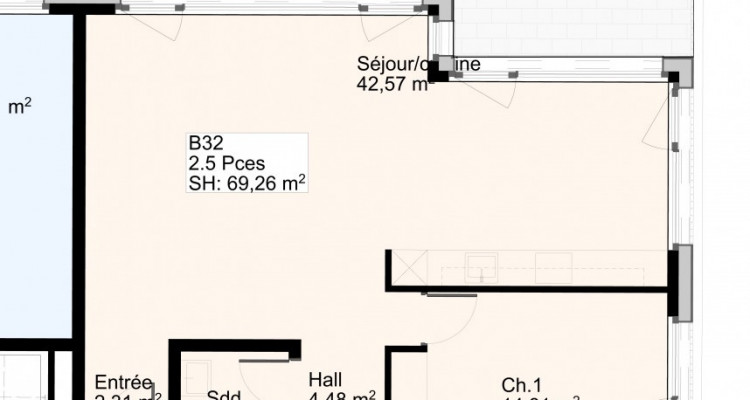 Appartement de 2,5 pièces avec balcon au 3 ème étage image 5