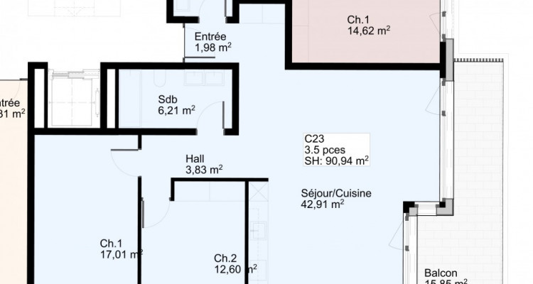 Appartement de 3,5 pièces au 2ème étage image 4