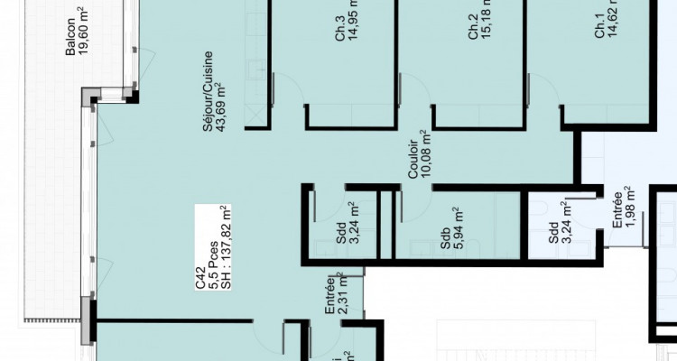 Appartement de 5,5 pièces avec balcon au 4 ème étage image 5