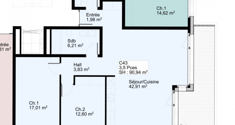 Appartement de 3,5 pièces au 4 ème étage image 4