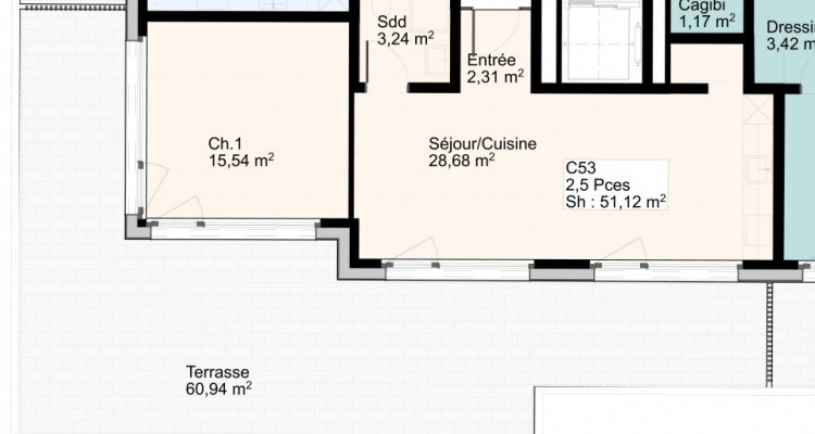 Appartement de 2,5 pièces avec terrasse EN ATTIQUE image 5