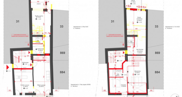 Appartement Duplex 98m2 - Plan les Ouates image 2