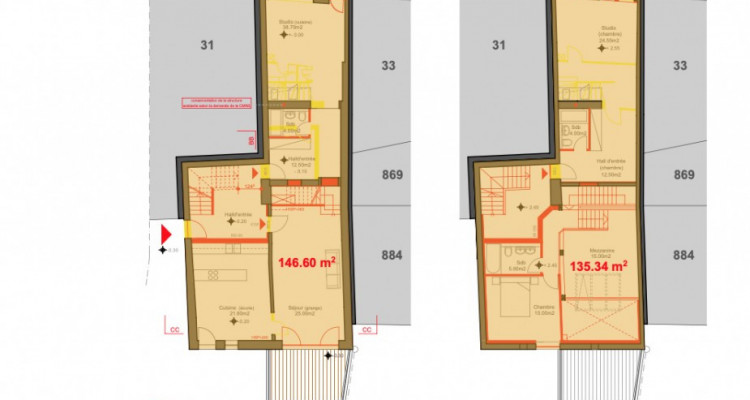 Appartement Duplex 98m2 - Plan les Ouates image 3