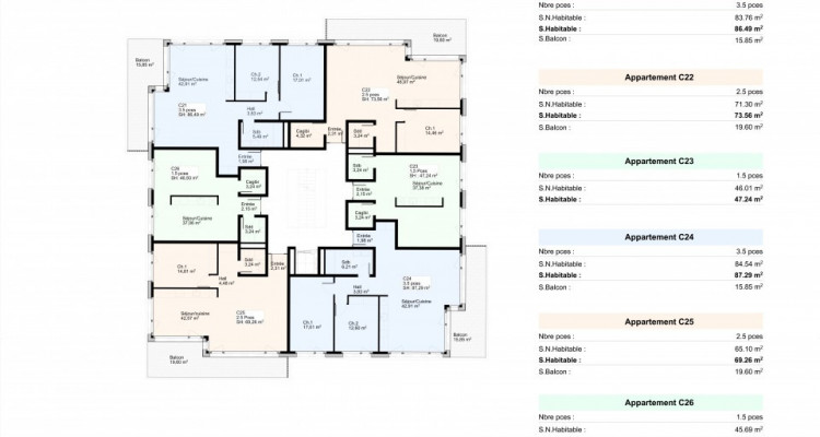 Appartement de 2,5 pièces avec balcon au 2ème étage image 6